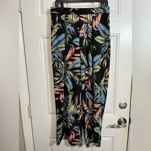 Philosophy Republic Clothing Tropical Leaf Wide-Leg Pants Size Large